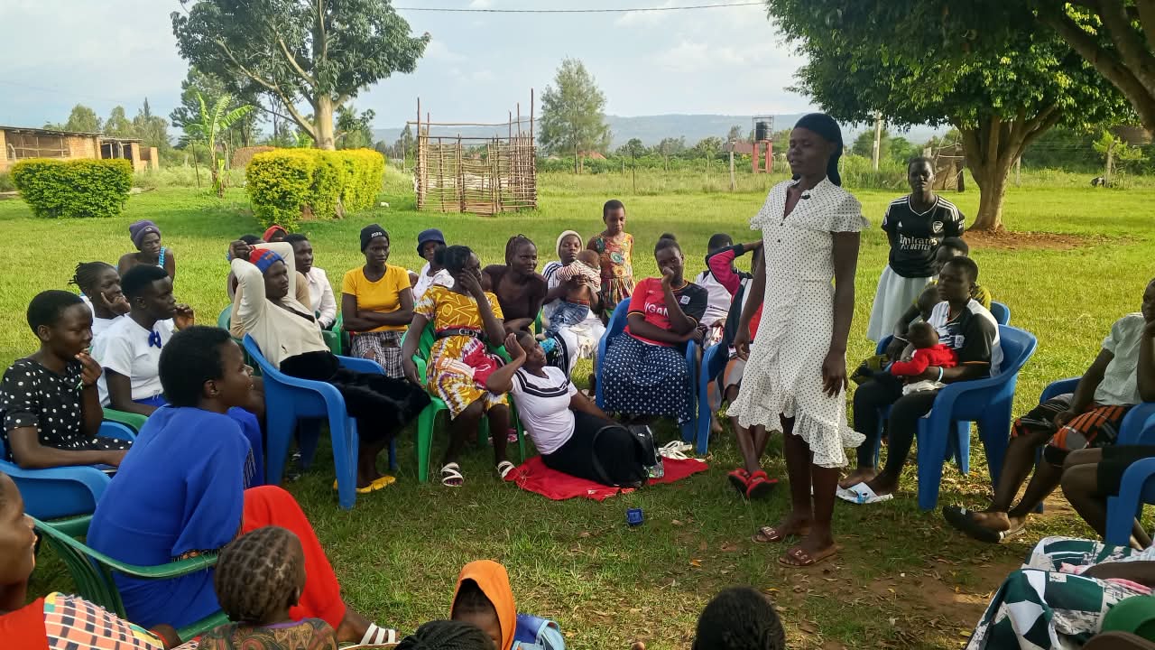 Young mothers at a community health session