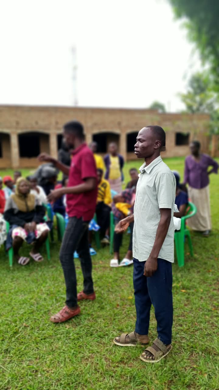 Health worker conducting clinical examination